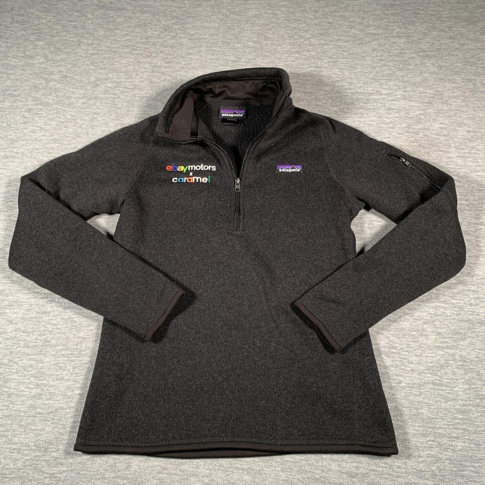 Patagonia Pullover‎ Womens Small Black Heather Better Sweater Quarter Zip Fleece